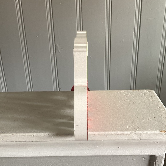 NWT-Beautiful Glittered- Gleaming Red & Green- Merry Christmas Wooden Decor Sign - Picture 11 of 17